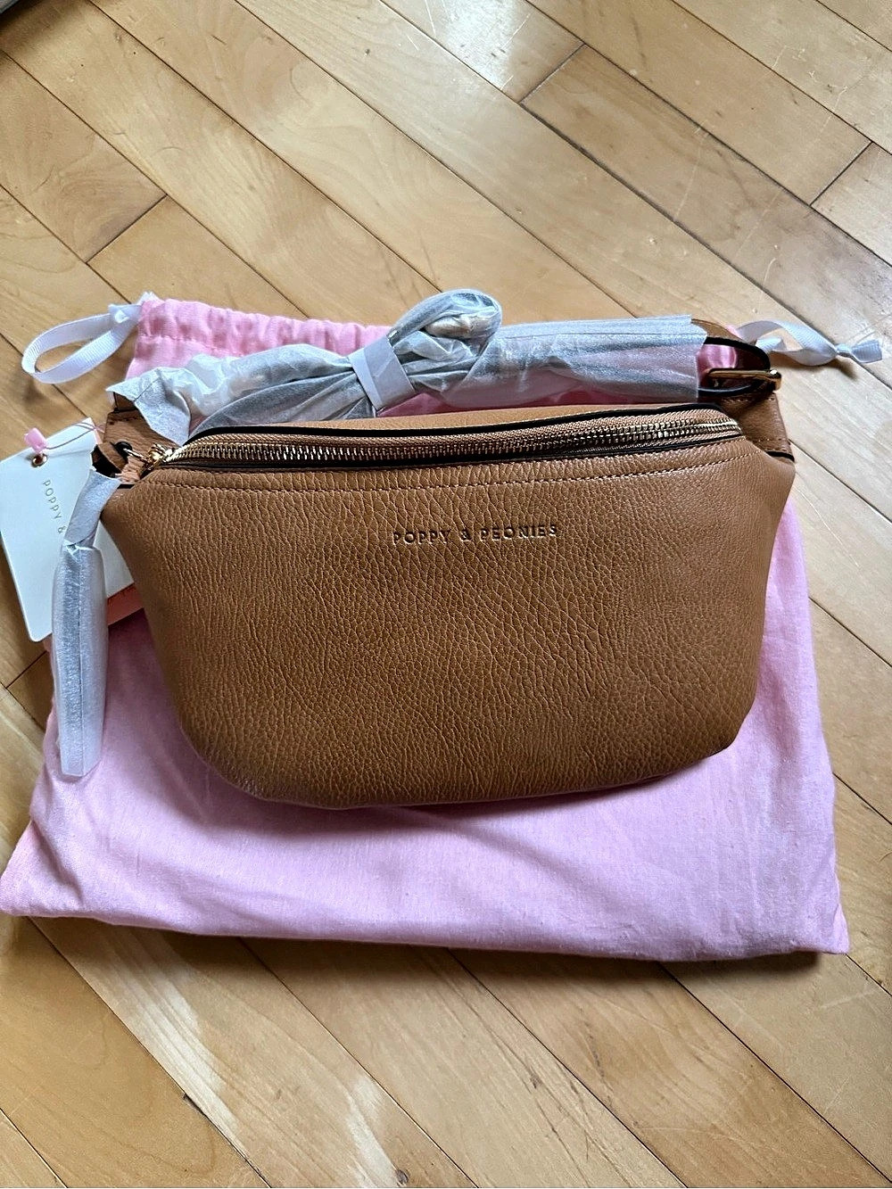 Poppy & Peonies The Sidekick Brown Crossbody Bag